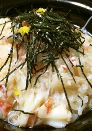 絶品☆毛ガ二おこわの餡かけ-レシピのメイン写真