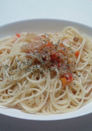 簡単♪ミネストローネでスープパスタ-レシピのメイン写真