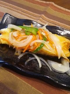 カレイ唐揚げ(天ぷら)野菜甘酢あん♪-レシピのメイン写真