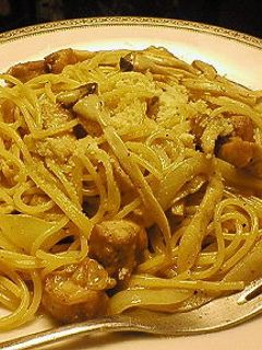 きのことチキンのクリームスパゲッティ-レシピのメイン写真