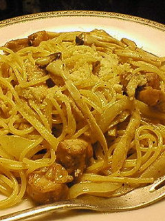 きのことチキンのクリームスパゲッティ-レシピのメイン写真