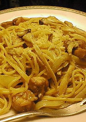 きのことチキンのクリームスパゲッティ-レシピのメイン写真