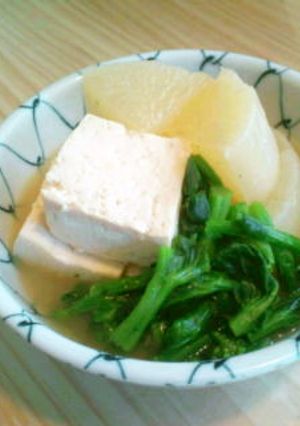 豆腐と大根の炊き合わせ(身欠き鰊出汁)-レシピのメイン写真