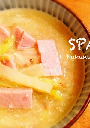 スパムと白菜の粕汁-レシピのメイン写真