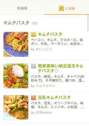 キムチパスタ-レシピのメイン写真
