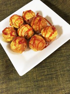 たこ焼き器でつくる!子供喜ぶオムライス-レシピのメイン写真