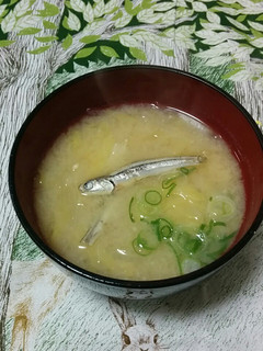 毎日食べたい小魚を煮干し味噌汁で!-レシピのメイン写真