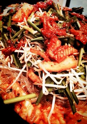 ホルモン海鮮山盛り野菜ちりとり鍋-レシピのメイン写真