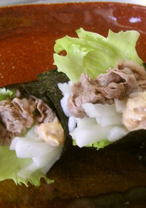 めっけもん♪簡単～牛しゃぶの手巻き-レシピのメイン写真