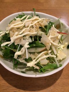 水菜とりんごのサラダ-レシピのメイン写真