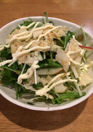 水菜とりんごのサラダ-レシピのメイン写真