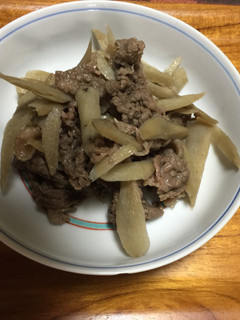 ごぼうと牛肉の柳川風-レシピのメイン写真