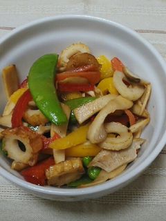 スナップえんどうと彩り野菜の炒めもの-レシピのメイン写真