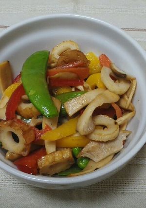 スナップえんどうと彩り野菜の炒めもの-レシピのメイン写真