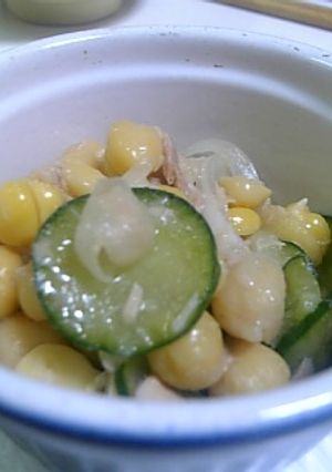 ヒヨコ豆のツナサラダ-レシピのメイン写真