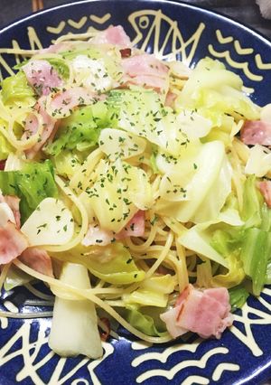 キャベツとベーコンのペペロンチーノ♡-レシピのメイン写真