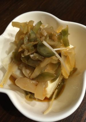 冷奴アレンジ☆お豆腐の千切り搾菜のっけ-レシピのメイン写真