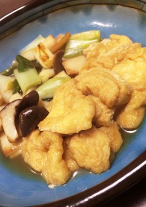 油あげと長ネギと茸の含ませ煮-レシピのメイン写真