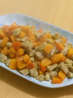 かぼちゃと豚肉のオイスターソース炒め-レシピのメイン写真