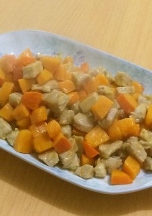 かぼちゃと豚肉のオイスターソース炒め-レシピのメイン写真