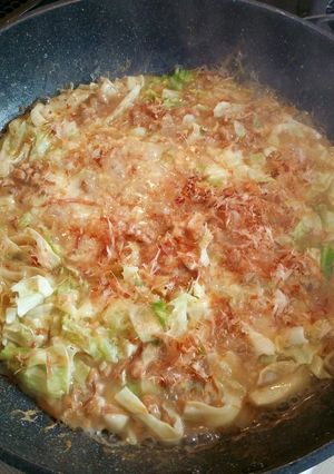B級ぽて飯!納豆チーズもんじゃ-レシピのメイン写真