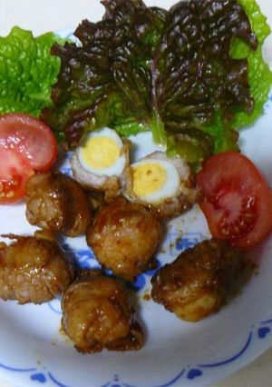 豚薄切り肉で簡単!煮豚卵-レシピのメイン写真