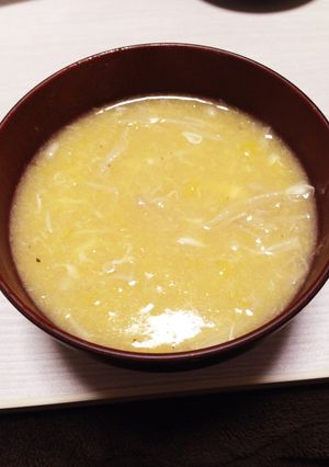 コーンクリームの中華風スープ-レシピのメイン写真