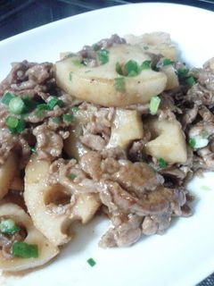 豚肉とれんこんのバルサミコ炒め-レシピのメイン写真