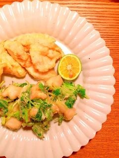ホタテと三つ葉のかきあげ&とり天-レシピのメイン写真