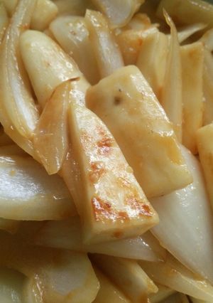 長芋と玉ねぎの甘味噌炒め-レシピのメイン写真