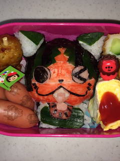 妖怪ウォッチ スイカニャン キャラ弁-レシピのメイン写真