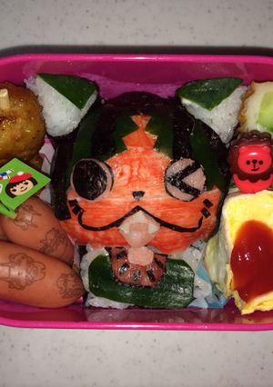妖怪ウォッチ スイカニャン キャラ弁-レシピのメイン写真
