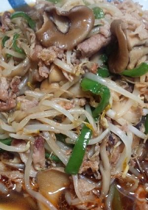 簡単!豚肉とマイタケのマ−ボ−炒め-レシピのメイン写真