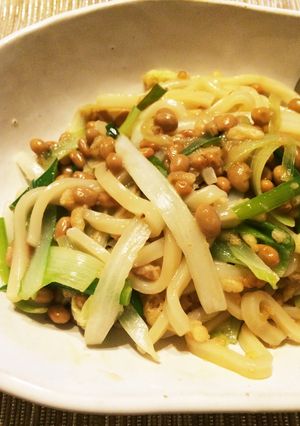 白菜と納豆の焼きうどん-レシピのメイン写真