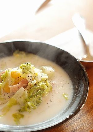 とろける～♡白菜とコーンのミルクスープ-レシピのメイン写真
