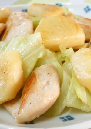 鶏肉とじゃがいものニンニクバター醤油炒め-レシピのメイン写真