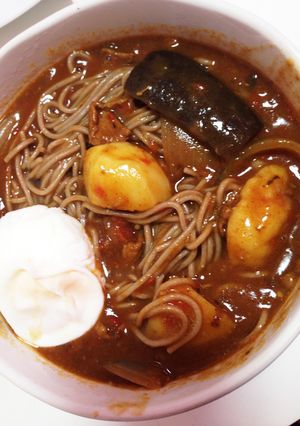 残りカレーリメイク カレー蕎麦-レシピのメイン写真