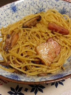 しいたけとベーコンのバターしょうゆパスタ-レシピのメイン写真