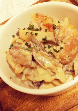 ♡鶏肉とれんこんのクリーミー豆乳煮込み-レシピのメイン写真
