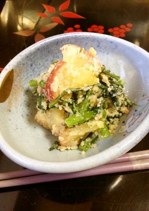 おからで♪春菊とりんごの白和え風-レシピのメイン写真
