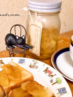 リンゴのコンポートシナモン風味トースト-レシピのメイン写真