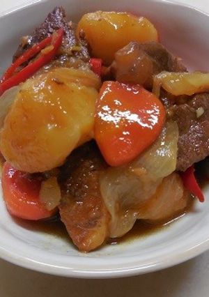豚カルビ煮（韓国風　豚の角煮）-レシピのメイン写真