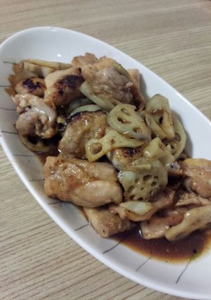 簡単！鶏とれんこんの照り焼き-レシピのメイン写真
