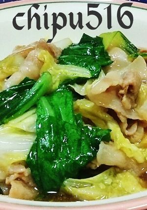簡単 子供が喜ぶ豚バラ肉と白菜の中華炒め-レシピのメイン写真