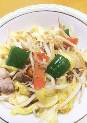 ふわふわ卵入り♡豚肉とキャベツの炒めもの-レシピのメイン写真