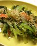 生・茎レタスの葉と茎のおひたし