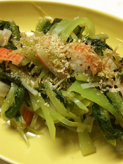 生・茎レタスの葉と茎のおひたし-レシピのメイン写真