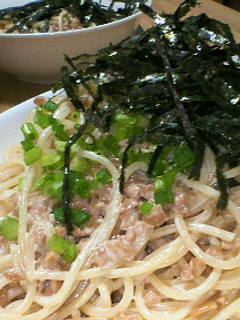 我が家定番の納豆スパ-レシピのメイン写真