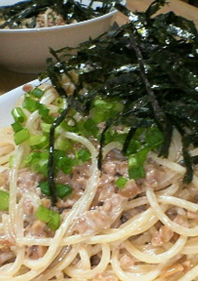 我が家定番の納豆スパ-レシピのメイン写真