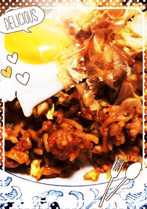 簡単！満腹のそばめし-レシピのメイン写真